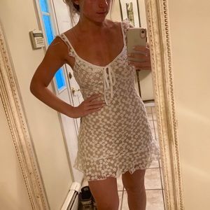 White & Nude floral dress